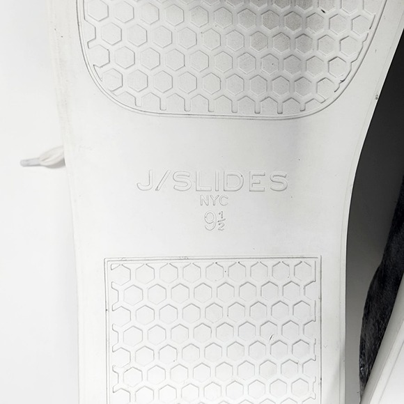 J/Slides Sneaker Women 9.5M Lucki Silver Metallic Snake Leather Comfort Studded - Picture 12 of 14